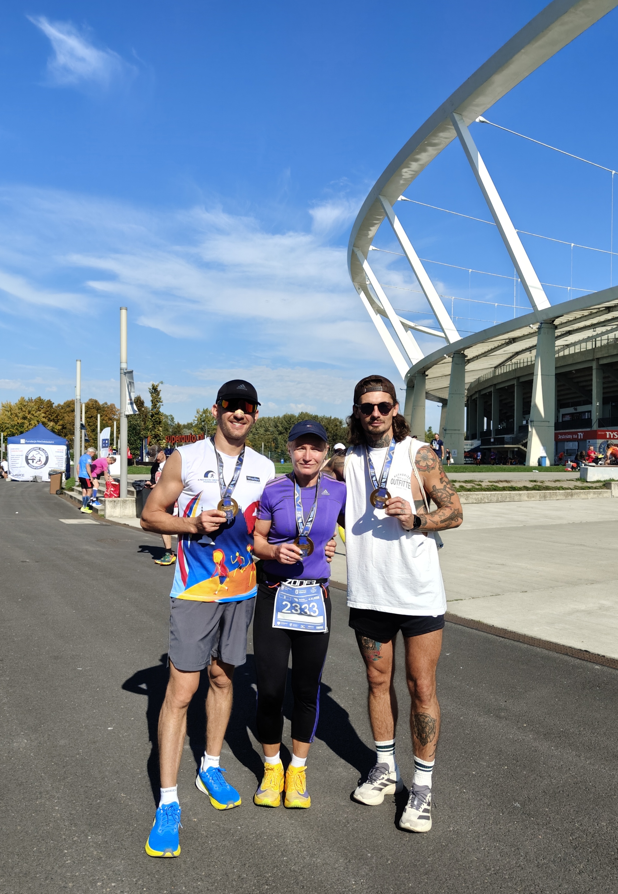 ELTRON employees after finishing the Silesia Marathon 2026