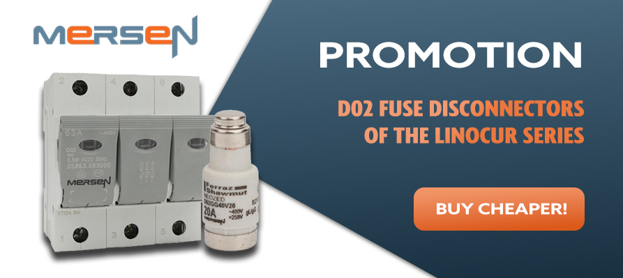 D02 fuse disconnectors of the LINOCUR series