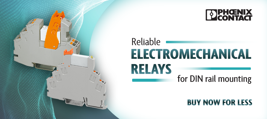 Electromechanical relays for DIN rail mounting