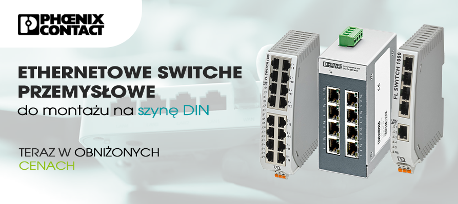 Ethernetowe switche przemysłowe do montażu na szynę DIN