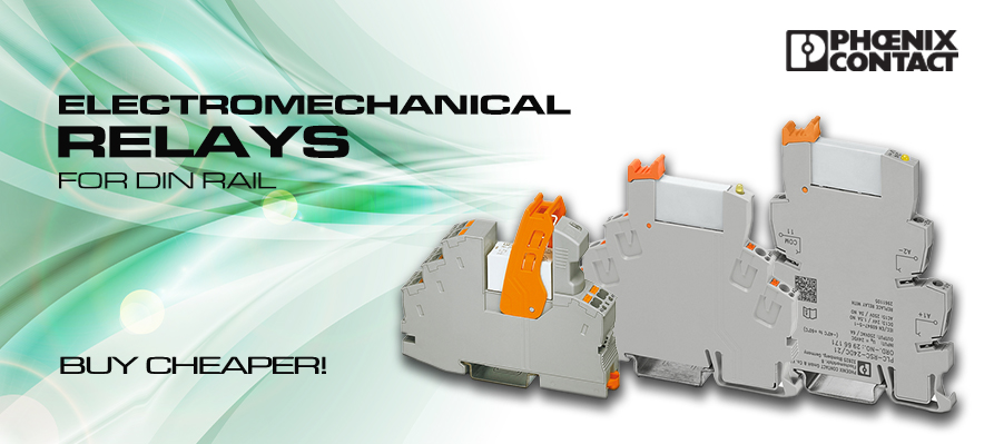 Electromechanical relays for DIN rail